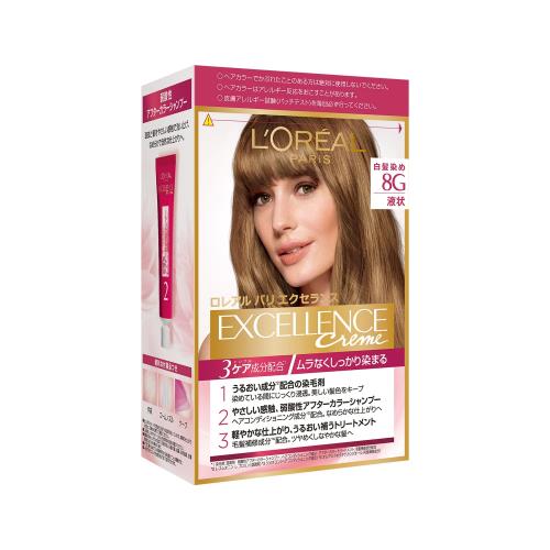 L'Oreal Paris(ロレアルパリ)エクセランス R 液状タイプ白髪染め8G 黄味のあるより明るい栗色