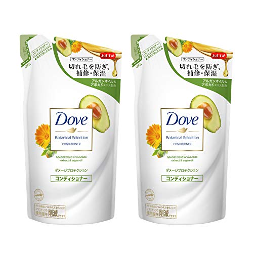 Dove(ダヴ) まとめ買い ボタニカルセレクション ダメージプロテクション コンディショナー つめかえ2個 詰替え用 350g×2 Dove(ダヴ) まとめ買い ボタニカルセレクション ダメージプロテクション コンディショナー つめかえ2個 詰替え用 350g×2
