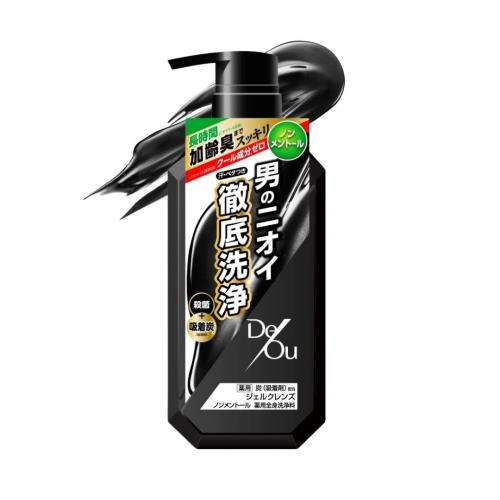 デ・オウ 薬用クレンジングウォッシュ ノンメントール ポンプ本体520ml(ボディウォッシュ 吸着炭 殺菌成分)+極潤サシェット付 医薬部外品