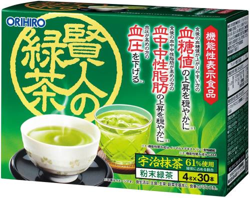 ORIHIRO(オリヒロ) 賢人の緑茶 30本 [機能性表示食品] イソマルトデキストリン GABA 粉末緑茶