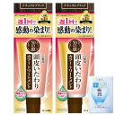 50の恵 頭皮いたわりカラートリートメント ナチュラルブラック 2個セット(白髪染め 酸化染料フリー)+極潤サシェット付品