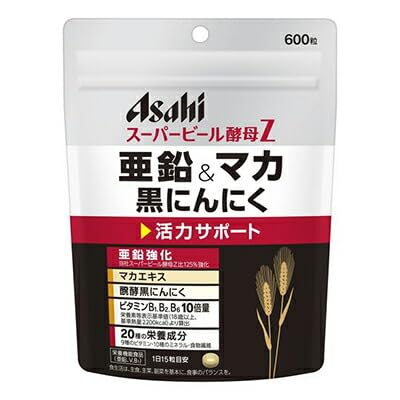 アサヒ スーパービール酵母Z 亜鉛&マカ 黒にんにく 600粒 (1) アサヒ スーパービール酵母Z 亜鉛&マカ 黒にんにく 600粒 (1)