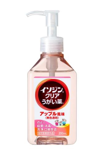 指定医薬部外品イソジン 液体 イソジンクリアうがい薬A アップル風味 200ML (のど・お口の殺菌・消毒)