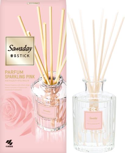 まるで香水のような 部屋の芳香剤 サワデー香るスティック パルファム スパークリングピンク 本体 70ml..