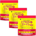 ファイン(FINE JAPAN) ヒアルロン コラーゲン + 還元型コエンザイムQ10 袋タイプ 30日分(210g入) ハトムギエキス エラスチン ビタミンC 配合 国内生産×3個セット