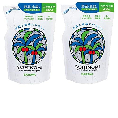 まとめ買いサラヤ ヤシノミ洗剤 野菜・食器用 つめかえ用 480mL × 2個 まとめ買いサラヤ ヤシノミ洗剤 野菜・食器用 つめかえ用 480mL × 2個