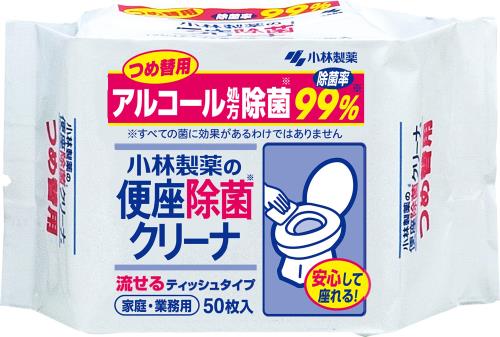 小林製薬の便座除菌クリーナ 流せるシートタイプ アルコール除菌 トイレ掃除に 詰