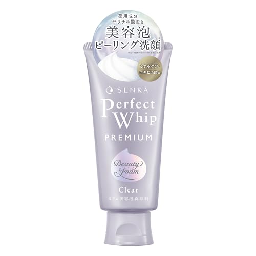 SENKA プレミアムパーフェクトホイップ クリア 120g 洗顔 フォーム ピーリング くすみ 角質 毛穴 汚れ （医薬部外品）