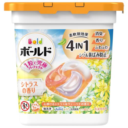 ボールド 洗濯洗剤 ジェルボール 4in1 心弾けるシトラスヴァーベナの香り 本体 11個