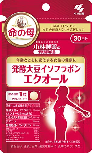 小林製薬の栄養補助食品 サプリメント 大豆イソフラボン 年齢とともに変化するカラダとココロの健康のために 発酵大豆 イソフラボン サプリ [ 栄養補助食品 / 30粒 / 30日分 ]