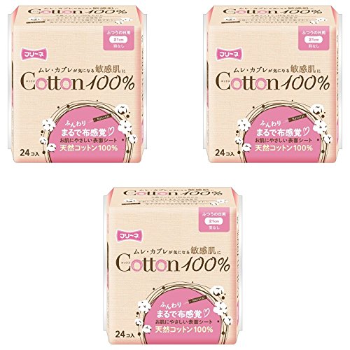 まとめ買いフリーネ コットン100% ふつうの日用 羽なし 24コ入×3セット まとめ買いフリーネ コットン100% ふつうの日用 羽なし 24コ入×3セット