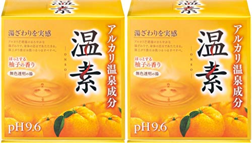 まとめ購入／2個アルカリ温泉成分 温素 入浴剤 柚子の香り 30g×15包入