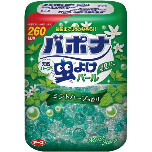 アース製薬 バポナ天然ハーブの虫よけパールミントH260日×4