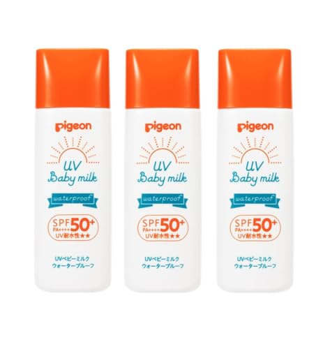 3ĥåȥԥ Pigeon UV٥ӡߥ륯 ץ롼 SPF50+ 50g3 Ҷ Ƥߤ 쥸㡼 Ф