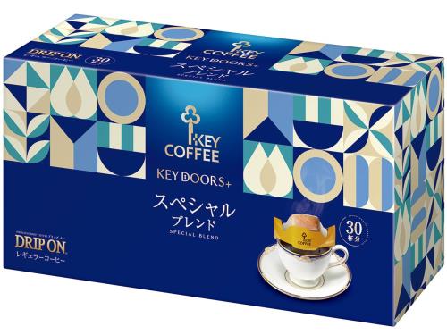 キーコーヒー KEY DOORS+ ドリップ オン スペシャルブレンド 30袋 (30杯分),ドリップコーヒー,レギュラーコーヒー elimino-10156057 eli-mino ゆらぎ薬局 パッケージ画像