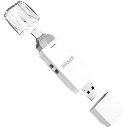 バッファロー ポータブルSSD 500GB Type-C/A USB3.2Gen2 600MB/s ホワイト