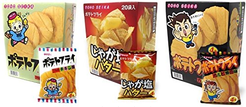 東豊製菓 ポテトフライ 3種セットフライドチキン＆じゃが塩バター＆カルビ焼き 各11g×20袋 計60袋