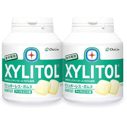 樂天商城 - 歯科専用 キシリトールガム ボトルタイプ 90粒 (アップルミント) (2個)