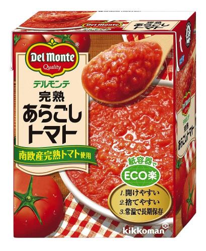 Rakuten - キッコーマン食品 デルモンテ 完熟あらごしトマト 紙パック トマト缶 缶詰 388g×12個