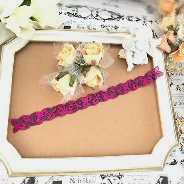 モチーフレース カラフル 花柄 モチーフ 刺繍 カラフルな ピンク ベリーダンス 社交ダンス バレエ ばら 装飾 ハンドメイド 衣装 装飾 レオタードモチーフ