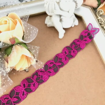 モチーフレース カラフル 花柄 モチーフ 刺繍 カラフルな ピンク ベリーダンス 社交ダンス バレエ ばら 装飾 ハンドメイド 衣装 装飾 レオタードモチーフ
