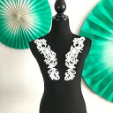 バトン レオタード モチーフ 衣装 モチーフレース 花柄 ペアセット ハンドメイド パーツ ブルー レオタード バトン 装飾 服飾