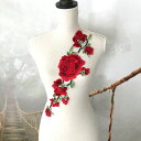 モチーフ 薔薇 バラ 刺繍 ローズ 衣装 ダンス 装飾 レッド ハンドメイド パーツ ベリーダンス 赤 レオタードモチーフ 社交ダンス