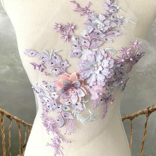 Shop Smile 花 Craft パール付 衣装 バトン 社交ダンス モチーフ レオタード チュールモチーフ 衣装材 紫 装飾 Elisabeth Shop Smile 花 Craft パール付 衣装 バトン 社交ダンス モチーフ レオタード チュールモチーフ 衣装材 紫 装飾 Elisabeth