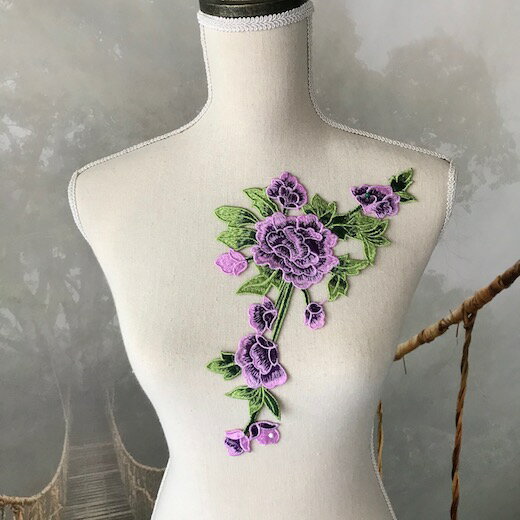 バトン レオタード 衣装 モチーフ バラ 花モチーフ 刺繍モチーフ ベリーダンス 社交ダンス バレエ衣装 ..