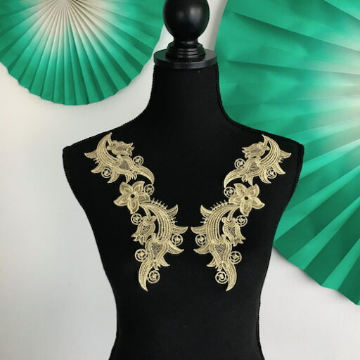 モチーフレース 花柄 モチーフ ゴールド ペアセット 服飾 ハンドメイド レオタード バトン 装飾 衣装モチーフ バレエ衣装 チュチュモチーフ モチーフレース 花柄 モチーフ ゴールド ペアセット 服飾 ハンドメイド レオタード バトン 装飾 衣装モチーフ バレエ衣装 チュチュモチーフ