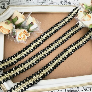 レース ゴールド ブラック 手芸 ブレード 衣装 服飾 花柄 レオタード 素材 材料 装飾 レオタードモチーフ バトンモチーフ バレエ衣装 チュチュレース 衣装レース 花模様