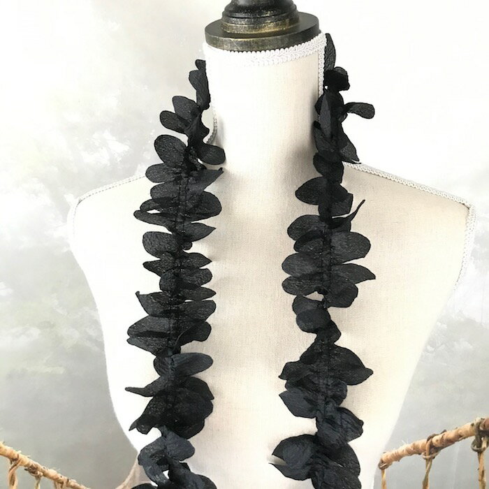 リボン レース 花 手芸 立体的 ブレード シフォン チュールリボン 衣装 レオタード バトントワリング ブラック 装飾 バレエ衣装 チュチュモチーフ