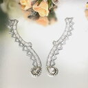 シルバー レオタード バトン モチーフ ワッペン アイロン用 貼り付け アップリケ ハンドメイド パーツ 衣装 服飾 レオタードモチーフ バレエ衣装 ストーン