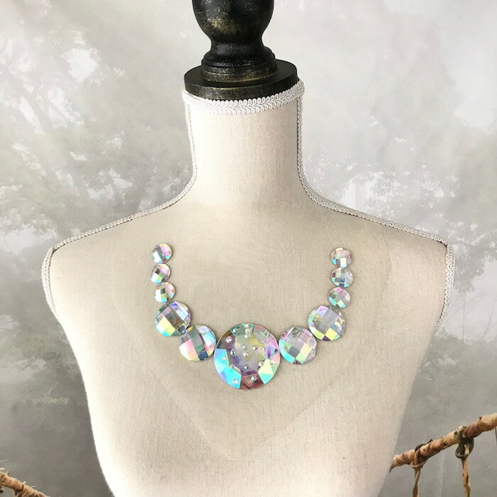 ネックライン ラインストーンモチーフ 衣装モチーフ モチーフ 衣装 バトン レオタード 花 服飾 ネックモチーフ 新体操 ダンス衣装 ABオーロラ