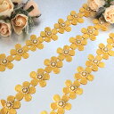 レース リボン 手芸 花柄 ビーズ付き 手作り衣装 花 ビジュー付き 花レース ステージ衣装 舞台衣装 バレエ衣装 素材 装飾 材料 衣装 レオタード ダンス衣装 新体操 チュチュレース