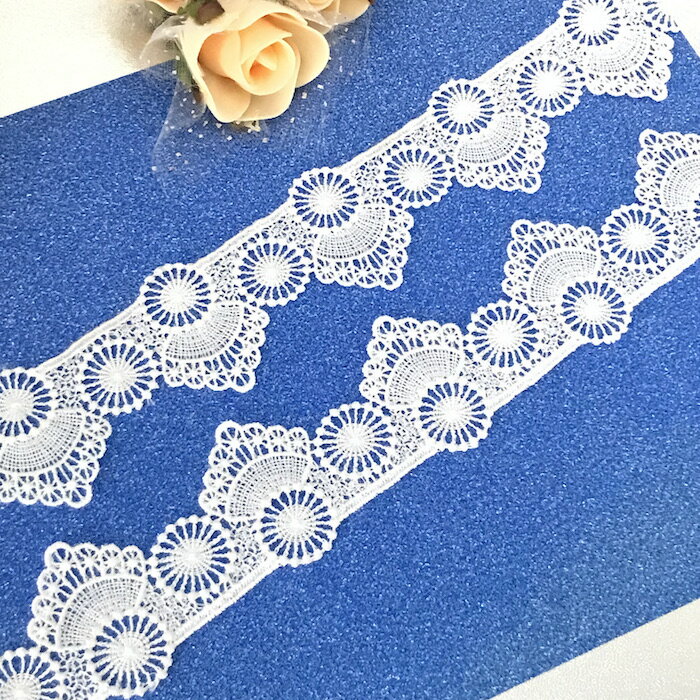 レース リボン 手芸 花 衣装レース ケミカルレース 舞台衣装 ステージ衣装 ダンス衣装 白 ホワイト 装飾 チュチュレース バレエ衣装