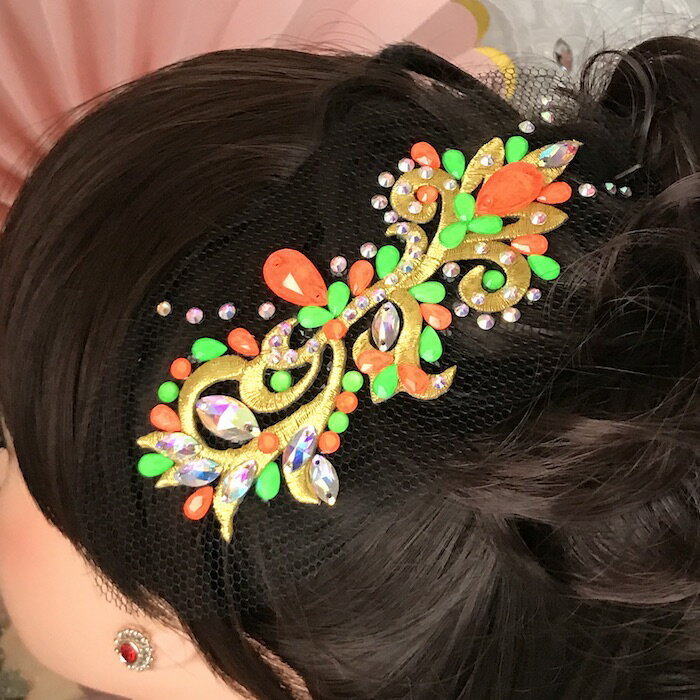 社交ダンス 競技ダンス ヘアアクセサリー 髪飾り ヘア飾り ラテンドレス ジュエリー アクセサリー オーナメント ネット ヘッドピース ヘッドドレス 舞台衣装 ...