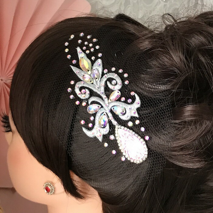 HA-14 Ballroom 社交ダンスヘアアクセサリー 髪飾り ピンク UviQ8eDItD