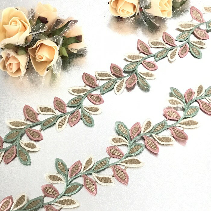 レース リボン リーフ 手芸 ケミカルレース リーフ模様 黒 衣装 レオタード ドレス 装飾 ハンドメイド ブレード 舞台衣装 ステージ衣装 ダンス衣装 社交ダンス フィギア衣装