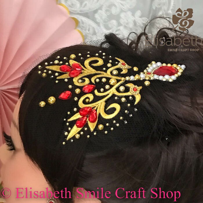 ヘアアクセサリー 髪飾り ヘア飾り 舞台衣装 ステージ衣装 ダンス衣装 社交ダンス フィギア衣装 競技ダンス ラテンドレス ジュエリー アクセサリー オーナメント ネット ヘッドピース ヘッドドレス