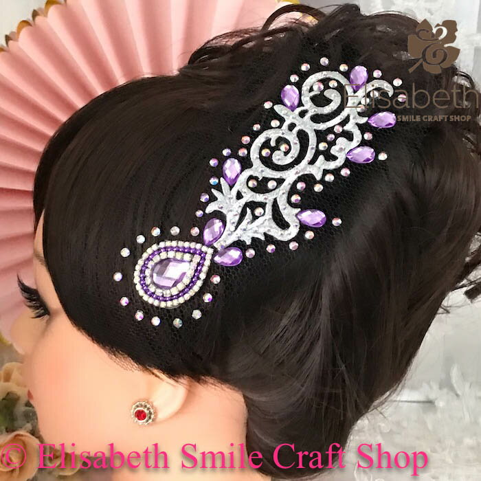社交ダンス 競技ダンス ヘアアクセサリー 髪飾り ヘア飾り ラテンドレス 舞台衣装 ステージ衣装 ダンス衣装 フィギア衣装 ジュエリー アクセサリー オーナメント ネット ヘッドピース ヘッドドレス