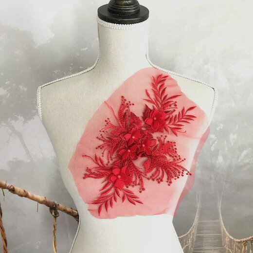 刺繍モチーフ レオタード バトン 衣装 モチーフ 花モチーフ バラ バトンモチーフ レオタードモチーフ ベリーダンス 新体操 バレエ衣装 舞台衣装 ステージ衣装...