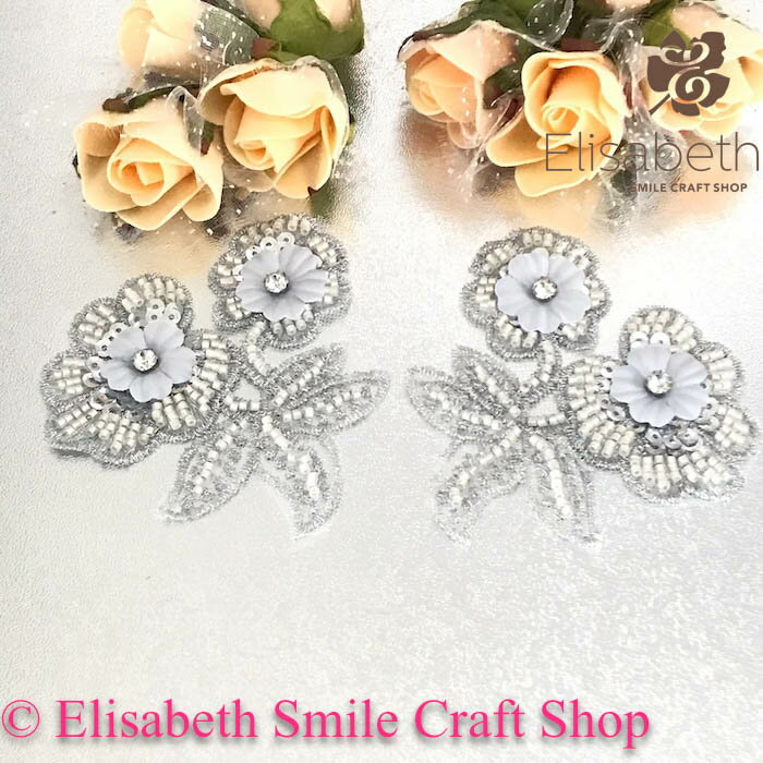 花モチーフ ビーズ付き スパンコール レオタード バトン 衣装 モチーフ モチーフ 衣装モチーフ バトンモチーフ レオタードモチーフ ベリーダンス 新体操 バレ...