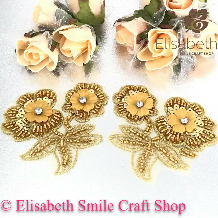 花モチーフ ビーズ付き スパンコール レオタード バトン 衣装 モチーフ モチーフ 衣装モチーフ バトンモチーフ レオタードモチーフ ベリーダンス 新体操 バレ...