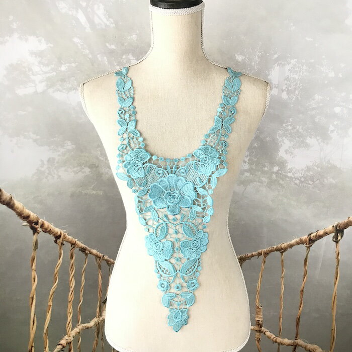 モチーフレース 花柄 ネックラインモチーフ 襟モチーフ バトンモチーフ バラ モチーフ 服飾 レオタードモチーフ 装飾 衣装モチーフ バレエ衣装 チュチュモチー...