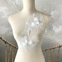 レースモチーフ チュールモチーフ 衣装 装飾 お花 服飾 レオタード バトンモチーフ 新体操 舞台衣装 ステージ衣装 ダンス衣装 社交ダンス フィギア衣装 バレエ衣装 ホワイト