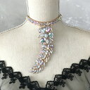 チョーカー レース ラインストーン レディース 衣装 ダンス ジュエリー 衣装用 アクセサリー レースチョーカー 新体操 バレエ衣装 舞台衣装 ステージ衣装 ダンス衣装 社交ダンス フィギア衣装 ABオーロラ