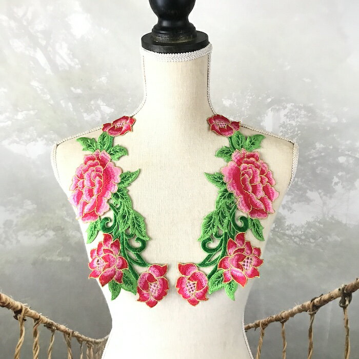 モチーフレース 花柄 薔薇 バトンモチーフ モチーフ 服飾 レオタードモチーフ 装飾 衣装モチーフ バレエ衣装 チュチュモチーフ 舞台衣装 ステージ衣装 ダンス...