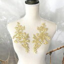 【アウトレット品】モチーフ ゴールド 舞台衣装 バラモチーフ チュールモチーフ ステージ衣装 ダンス衣装 バトン レオタード モチーフ 衣装 バレエ衣装 衣装モチーフ ペアセット ハンドメイド 服飾 衣装作り