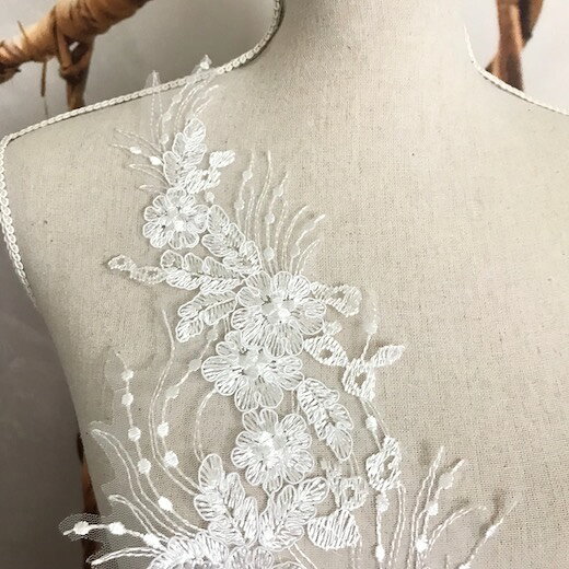 モチーフレース 花柄 モチーフ 白 花モチーフ 服飾 ハンドメイド レオタード バト...